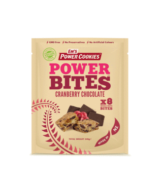 Em's Em's Power Cookie Bites Chocolate Cranberry Craze Pouch 8x30g