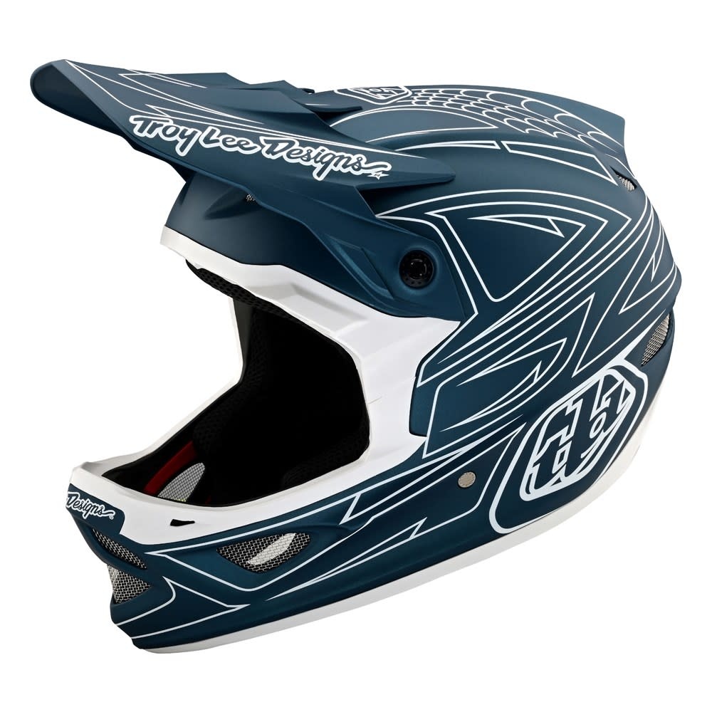 D3 AS FIBERLITE HELMET SPIDERSTRIPE BLUE Cyclezone
