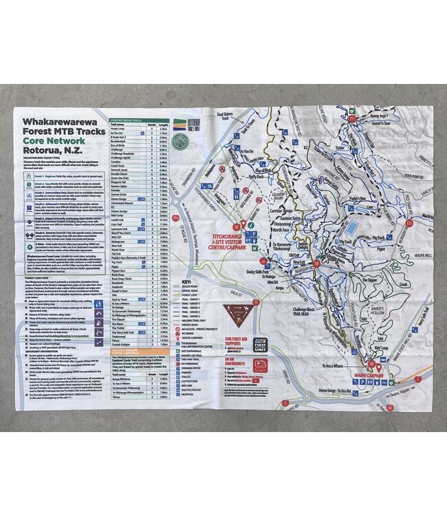 Manky Cloth Rotorua Forest Map