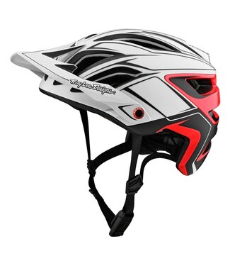 Troy Lee Designs A3 AS HELMET - PIN WHITE/RED