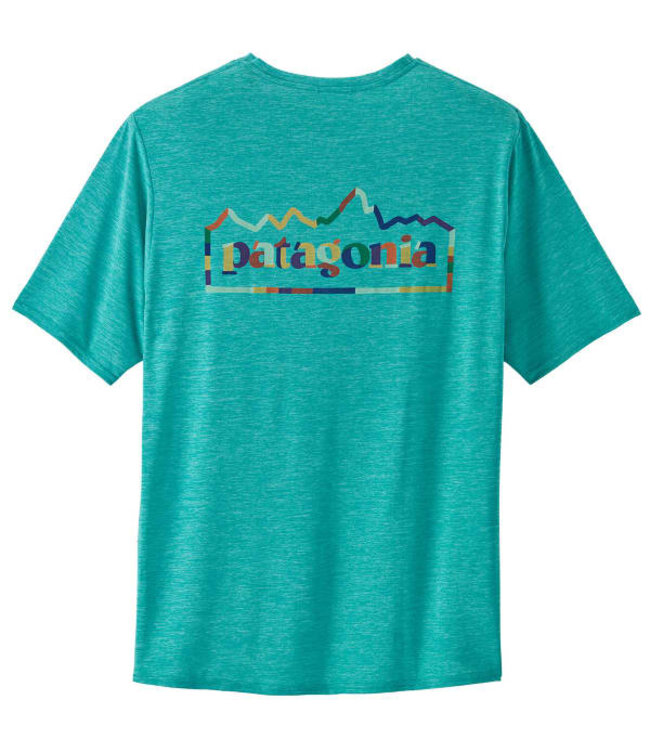 Patagonia Mens Short Sleeve Cap Cool Daily Graphic Shirt - Unity Fitz: Channel Islands Subtidal Blue X-DYE