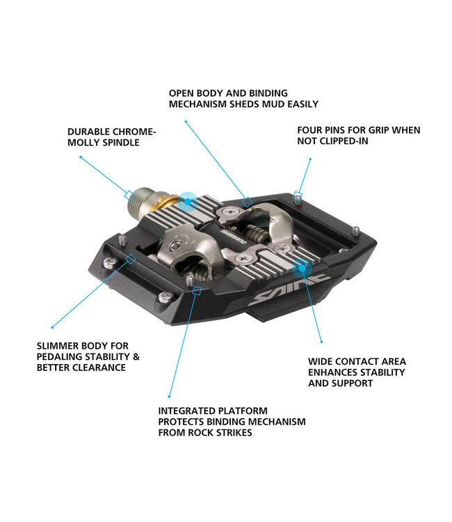 Shimano PEDAL, PD-M821, SAINT, SPD PEDAL, W/CLEAT(SM-SH51)