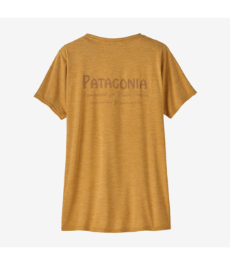 Patagonia Womans Cap Cool Daily Graphic Shirt - Waters Beeswax Tan XDye