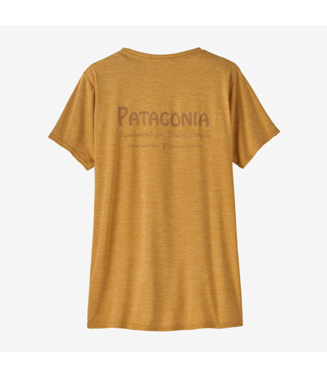 Patagonia Womans Cap Cool Daily Graphic Shirt - Waters Beeswax Tan XDye