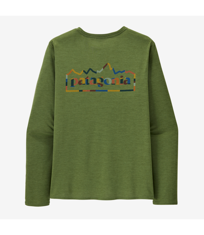 Patagonia Mens Long Sleeve Cap Cool Daily Graphic Shirt - Unity Fitz Terrain Green X-Dye
