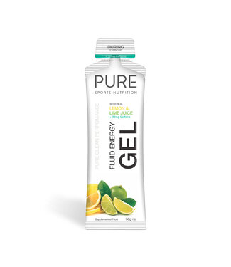 Pure Sports Nutrition Pure Fluid Energy Gel Lemon/Lime + Caffeine(30mg) 50g