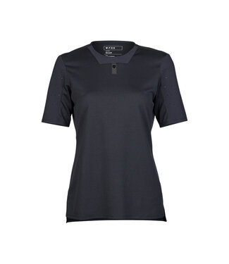 Fox Womans Defend Short Sleeve Jersey - Black