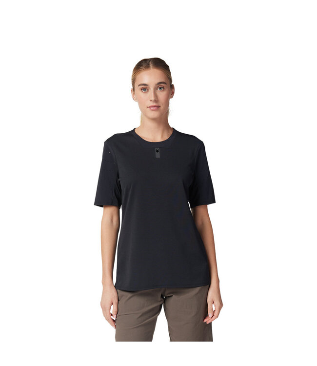 Fox Womans Defend Short Sleeve Jersey - Black