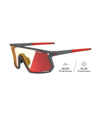 Tifosi Moab - Satin Vapor / Clarion Red Fototec Lens