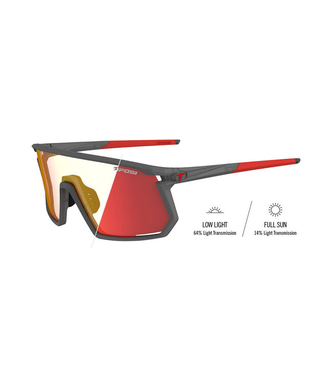 Tifosi Moab - Satin Vapor / Clarion Red Fototec Lens