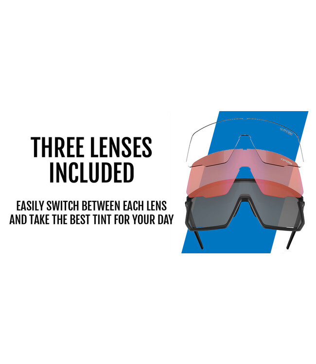 Tifosi Moab - Blackout - Smoke, AC Red and Clear Lens