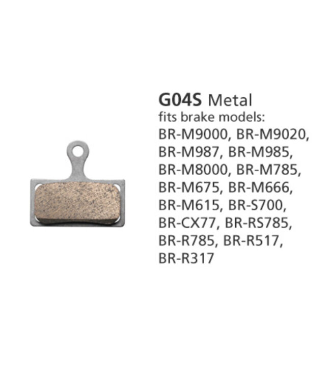 Shimano Shimano Metal Disc Brake Pads W/O Fin G04S 2 Piston