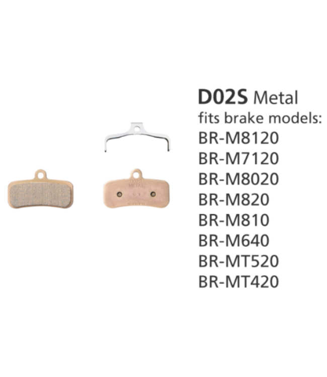 Shimano Shimano Metal Disc Brake Pads  W/O Fin D02S 4 Piston