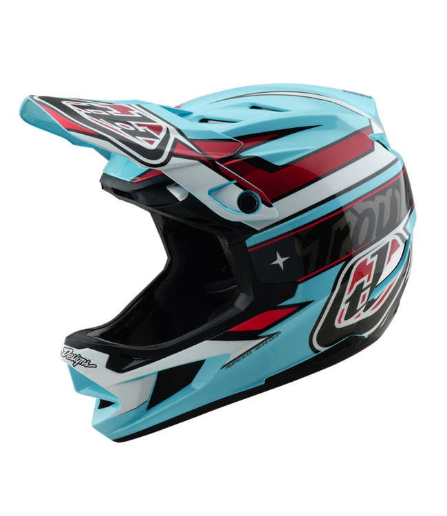 Troy Lee Designs D4 Polyacrylate Helmet - Linear Blue