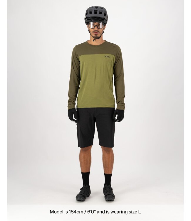 Mons Royale Diversion Merino Mens Jersey - Fern / Olive