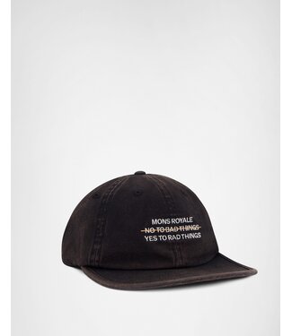 Mons Royale Roam 6 Panel Cap - Black