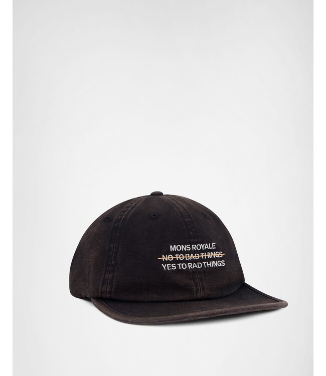 Mons Royale Roam 6 Panel Cap - Black