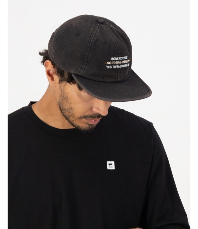 Mons Royale Roam 6 Panel Cap - Black