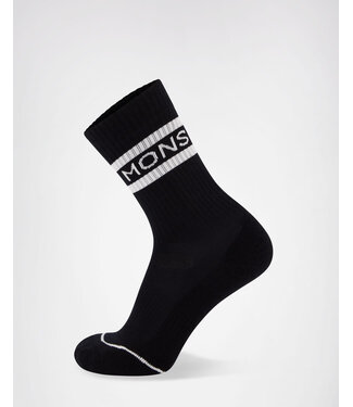 Mons Royale Signature Merino Crew Sock - Black / White