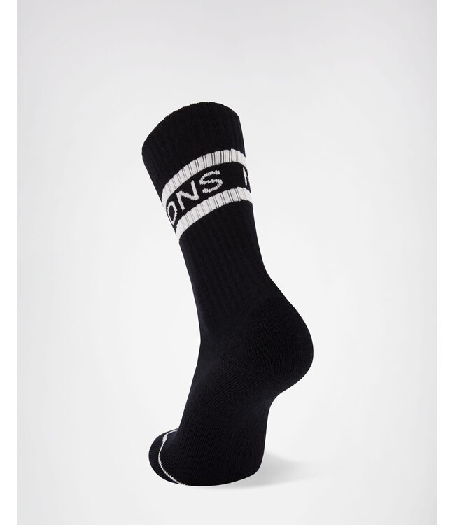 Mons Royale Signature Merino Crew Sock - Black / White