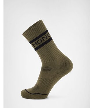 Mons Royale Signature Merino Crew Sock - Dark Olive