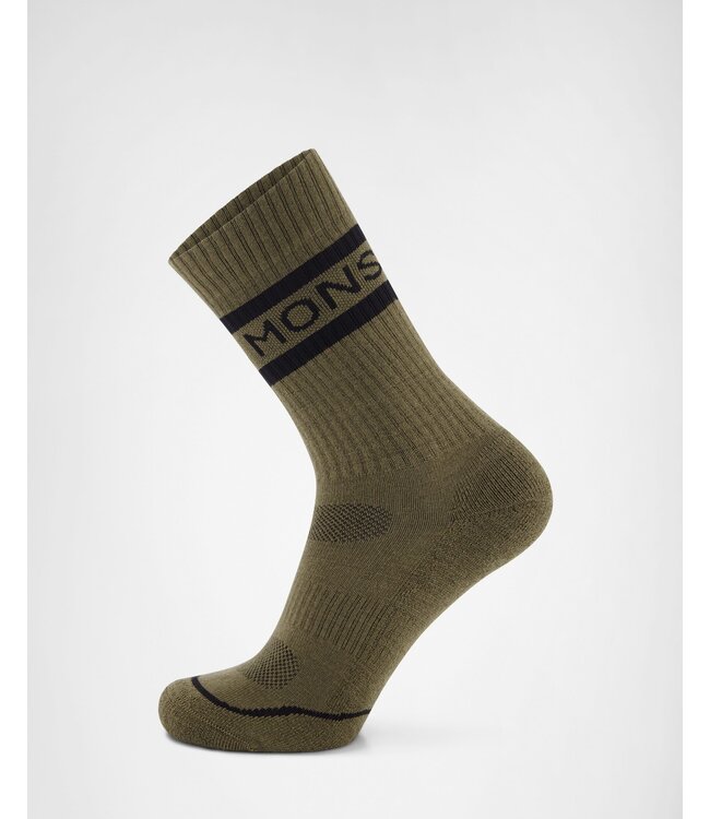 Mons Royale Signature Merino Crew Sock - Dark Olive