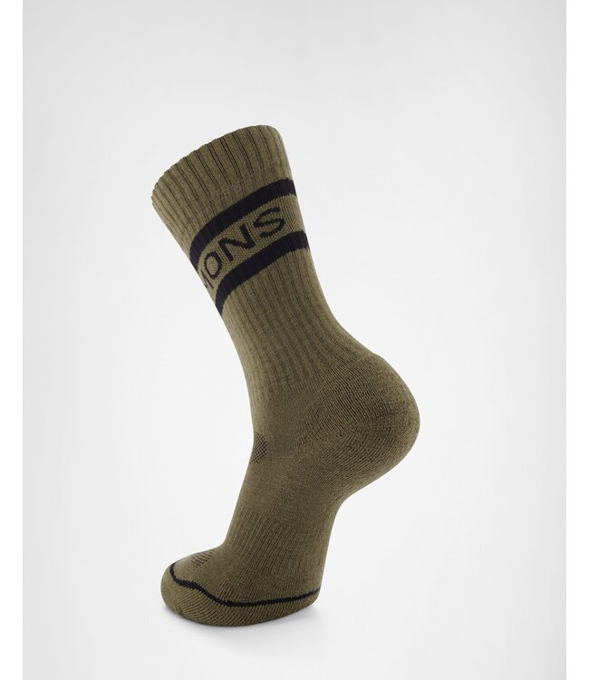 Mons Royale Signature Merino Crew Sock - Dark Olive