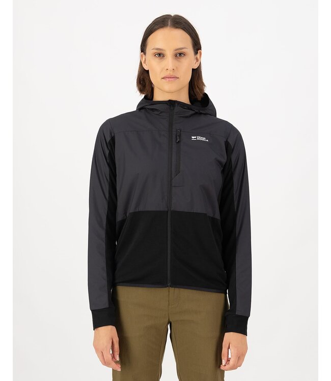 Mons Royale Diversion Merino Woman's Wind Jacket - Black