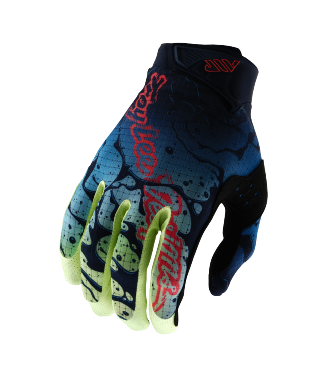 Troy Lee Designs Air Gloves - Drip Glo Yellow / Dark Navy