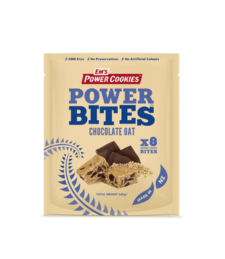 Em's Power Cookie Bites Choc Oat Explosion Pouch 8x30g