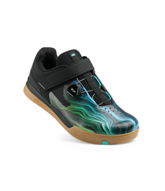 Crank Brothers Mallet Boa Shoes - Black / Blue Swirl