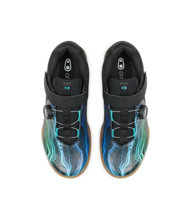 Crank Brothers Mallet Boa Shoes - Black / Blue Swirl