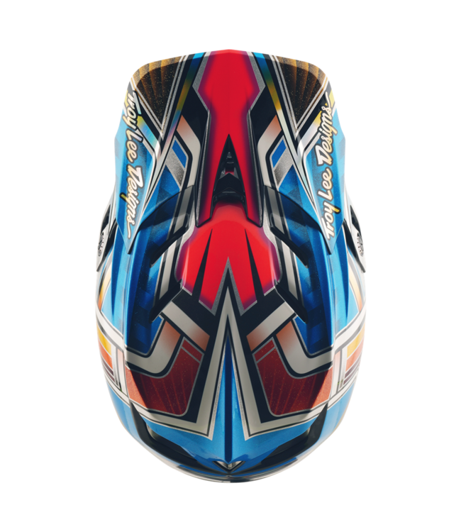 Troy Lee Designs D4 AS Carbon Helmet - Lowrider Blue