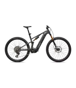 Specialized S-Works Turbo Levo R - Gloss Shadow Silver Blended Speckle Over Carbon / Silver Dust