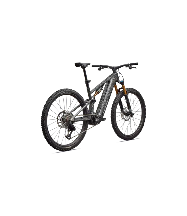 Specialized S-Works Turbo Levo R - Gloss Shadow Silver Blended Speckle Over Carbon / Silver Dust