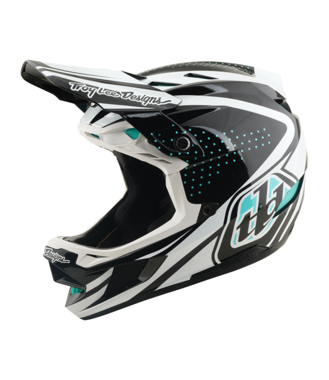 Troy Lee Designs D4 Polyacrylite Helmet - The Line Charcoal / White