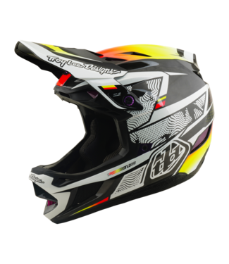 Troy Lee Designs D4 AS Carbon Helmet - Lined Up Black