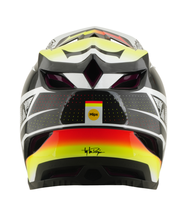 Troy Lee Designs D4 AS Carbon Helmet - Lined Up Black