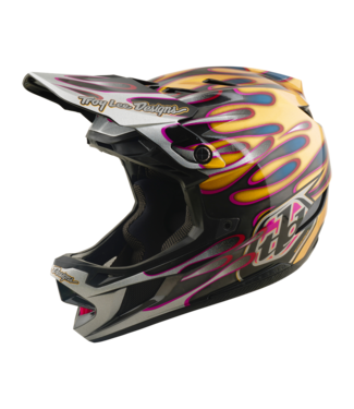 Troy Lee Designs D4 AS Carbon Helmet - Overspray Gold / Black