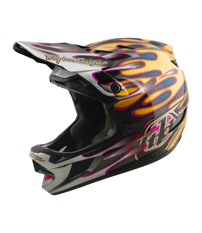 Troy Lee Designs D4 AS Carbon Helmet - Overspray Gold / Black