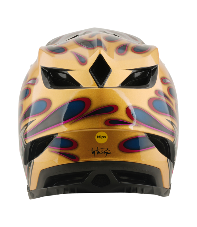 Troy Lee Designs D4 AS Carbon Helmet - Overspray Gold / Black