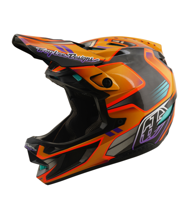 Troy Lee Designs D4 AS Carbon Helmet - Crest Gold