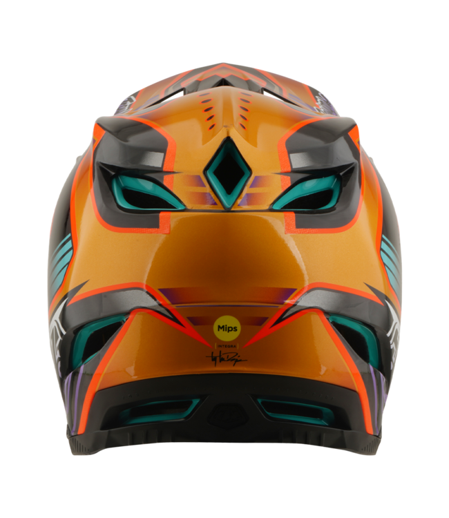 Troy Lee Designs D4 AS Carbon Helmet - Crest Gold