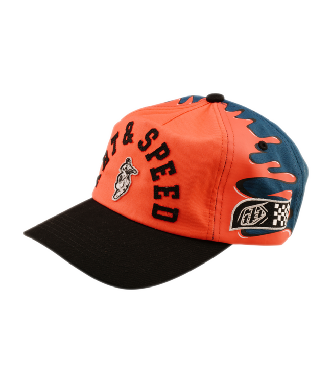 Troy Lee Designs Unconstructed Snapback Hat - Coral / Blue