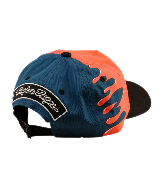 Troy Lee Designs Unconstructed Snapback Hat - Coral / Blue