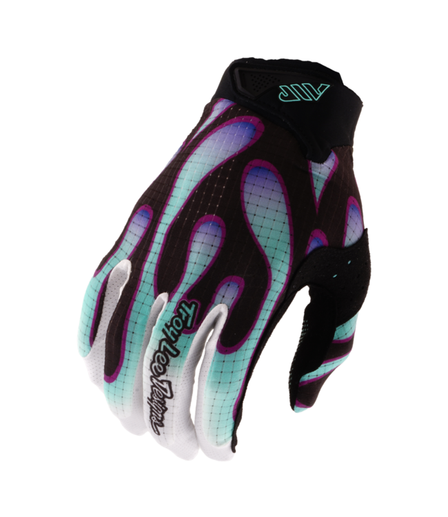 Troy Lee Designs Air Gloves - Overspray Black / Real Teal