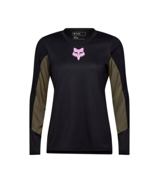 Fox Womans Defend Long Sleeve Jersey Park - Black