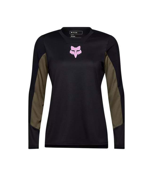 Fox Womans Defend Long Sleeve Jersey Park - Black