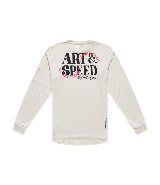 Troy Lee Designs Ruckus Ride Long Sleeve Tee - Art & Speed Pumice