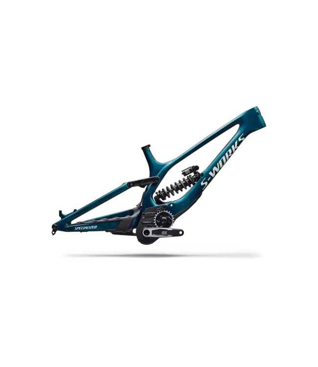 Specialized S-Works Demo 11 Frameset - Gloss Teal Tint Carbon / Smoke / White